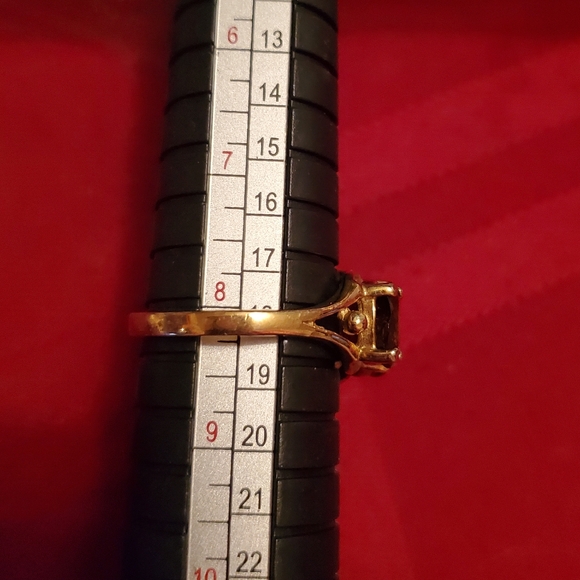 SETA Gold Tone Sterling Silver Ring w/Stones - Picture 10 of 10